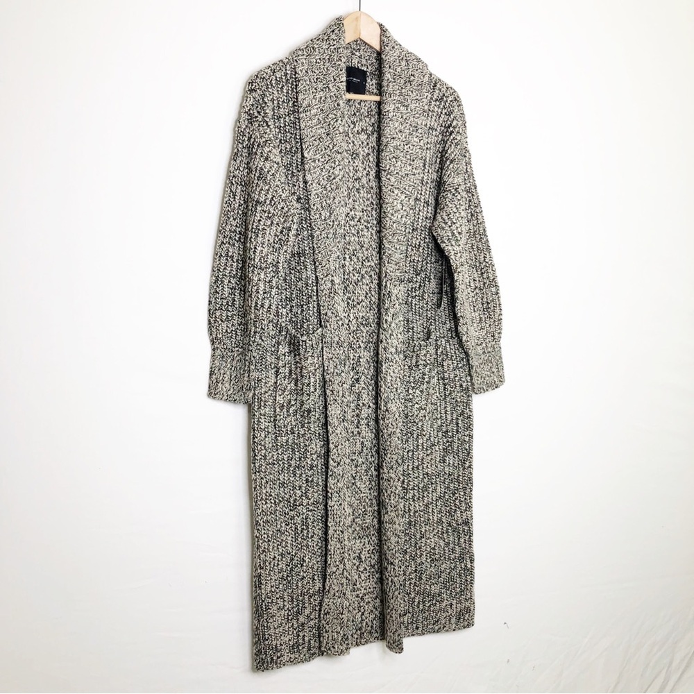 Lucky Brand Black and Cream Marled Knit Cardigan - Picture 12 of 14